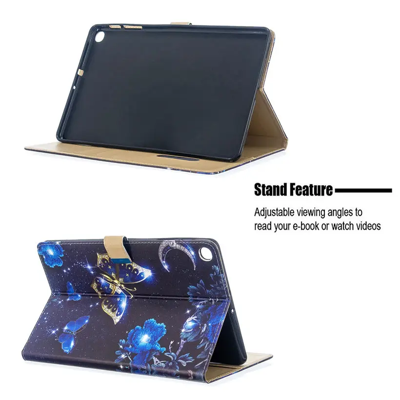 SM-T510 чехол для samsung Galaxy Tab A 10,1 T510 T515 SM-T515 чехол Funda Мода бабочка Флип Стенд Капа оболочки кожи+ подарок