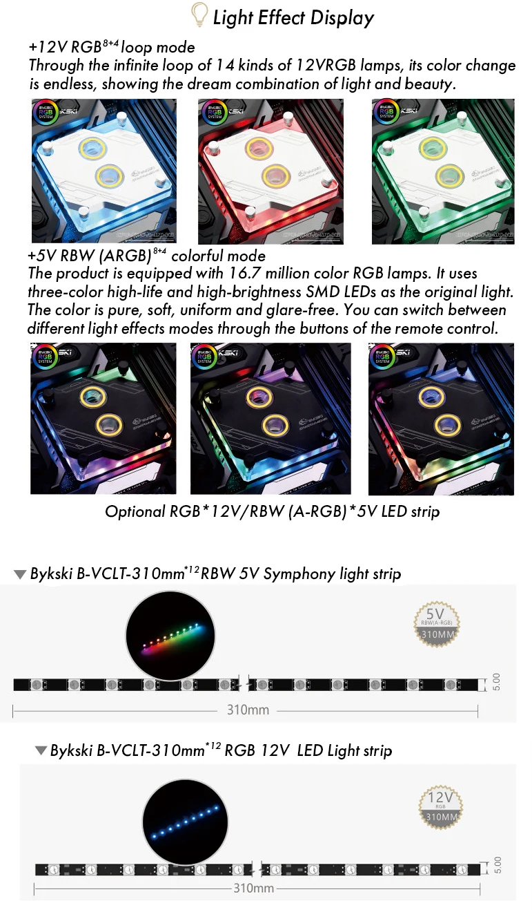 Bykski материнская плата Symphony AURA Sync cpu водоблок для INTEL 1151 115x2011 2066 I7 cpu-XPR-A-MC-V3