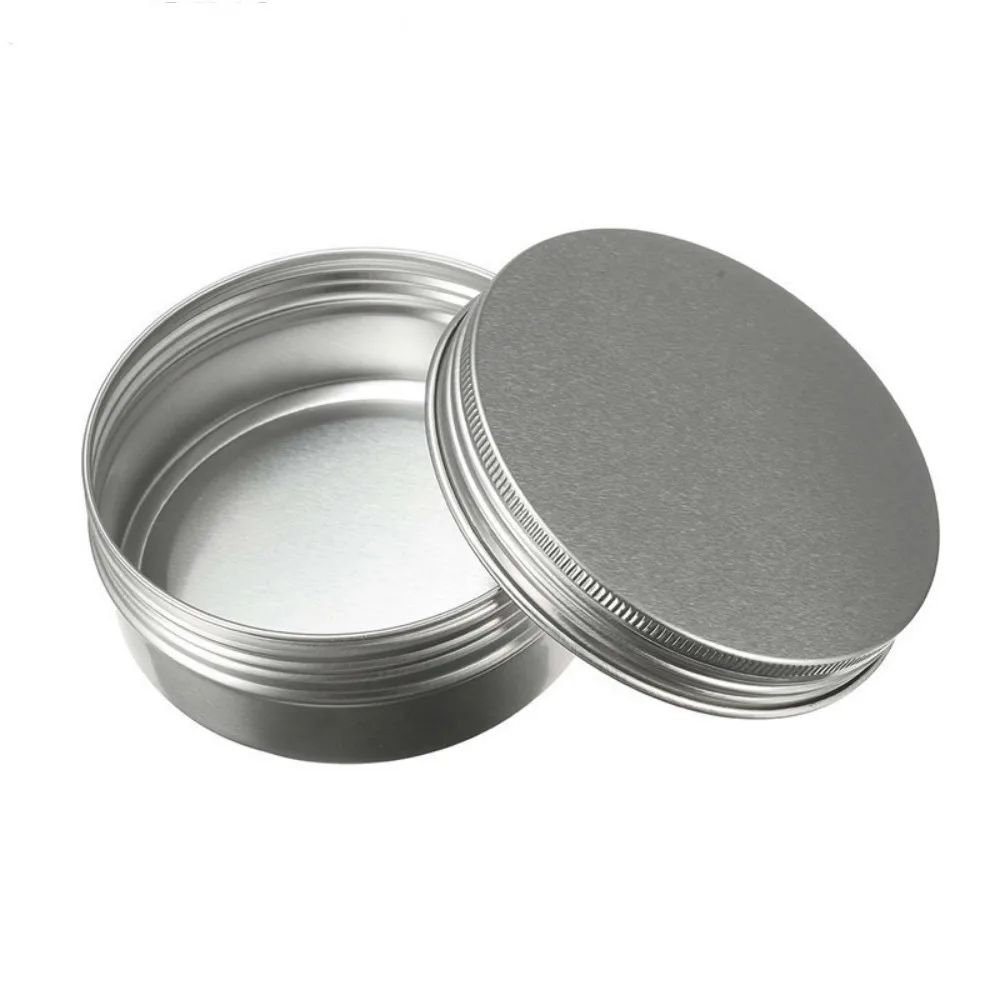 

Empty Aluminum Cream Jar Tin Cosmetic Lip Balm Containers Nail Derocation Crafts Pot Bottle Screw Thread 15ml/50ml/100ml/150ml