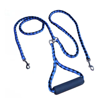 

Dual Double Dog Leash No Tangle with Soft Handle for Two Small/Medium Dogs (Red with Black)