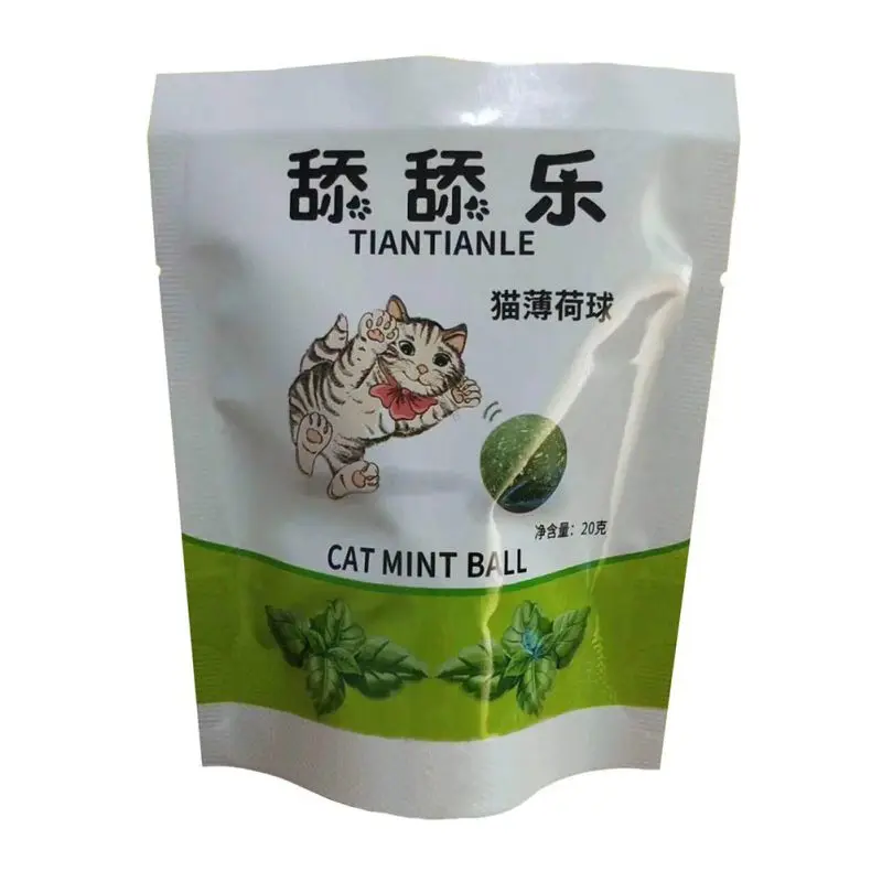 Pet Cat Catnip мяч для чистки зубов кошек улучшает аппетит игрушки-Жвачки Кот полезный, безопасный угощение Z