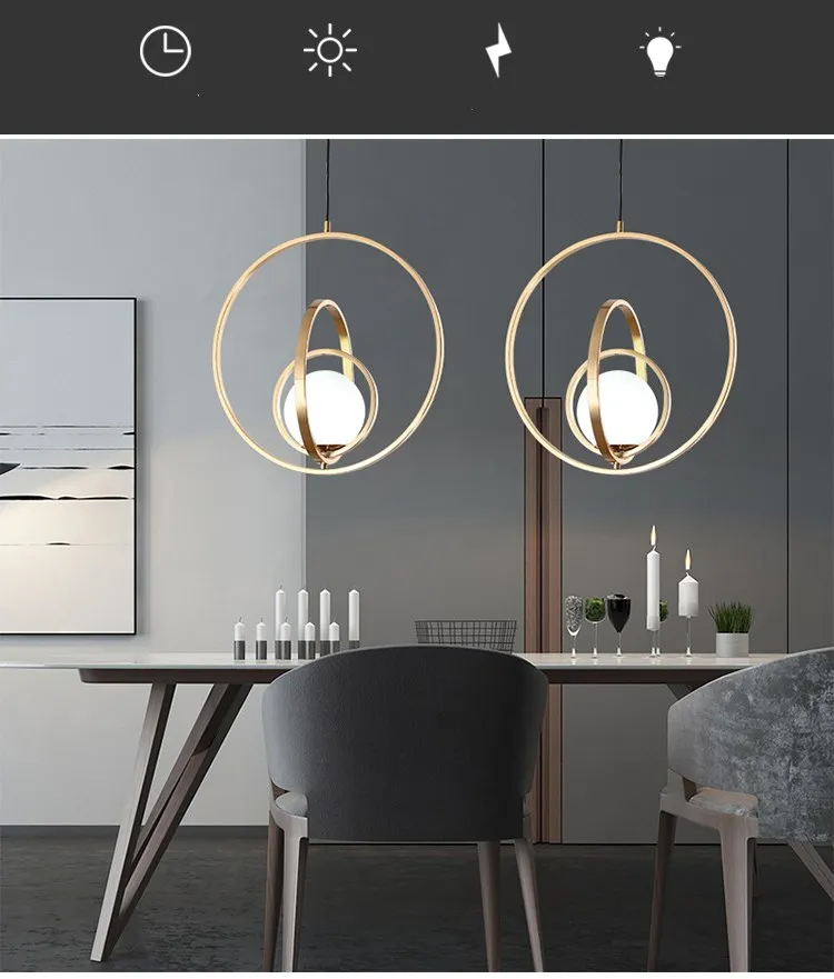 Скандинавский подвесной светильник s вращающийся глобус художественные лампы прикроватный светильник подвесной стеклянный шар для дома гостиной спальни освещение для дома, ресторана