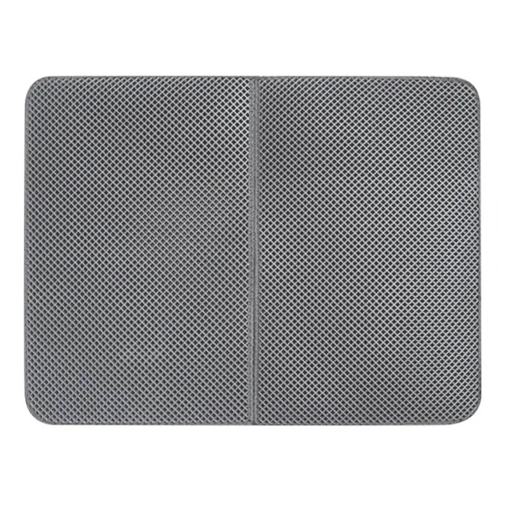 Gray EVA черный/серый коврик для кошачьего туалета, креативный фильтр для защиты пола, маты для кормления, прочный двухслойный водонепроницаемый - Цвет: Gray