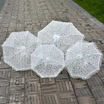 

White Lace Wedding Bridal Umbrella Ladies Costume Fancy Dress Accessory Party Decor Shooting Props