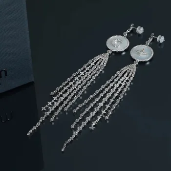 

2019 new fashion nacre tassel long earrings brand original elegant special earrings for women lady girl