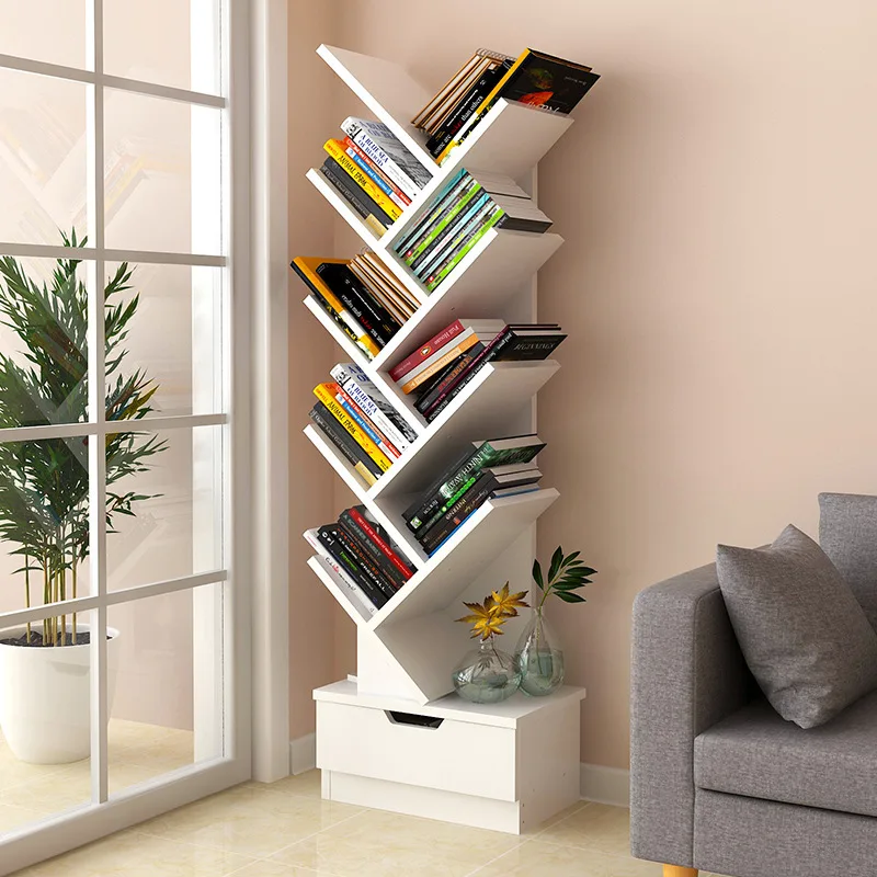

VIP Bookshelf Simplicity Students Bookcase Floor Multilayer Living Room Creative Storage Shelf Tree Minimalist Modern Province S