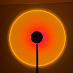 Luz de proyección de atardecer con USB, luz LED de arcoíris colorida, decoración de noche, proyección de fiesta, iluminación de ambiente familiar