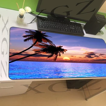 

XGZ Sunset Landscape Large Game Keyboard Mousepad Non-slip Natural Rubber PC Player Mouse Pad Desk Lock CS GO LOL Dota