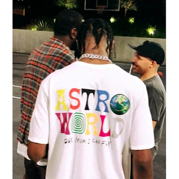 

2020 New Fashion Hip Hop T Shirt Men Women Travis Scotts ASTROWORLD Harajuku T-Shirts WISH YOU WERE HERE Letter Print Tees Tops