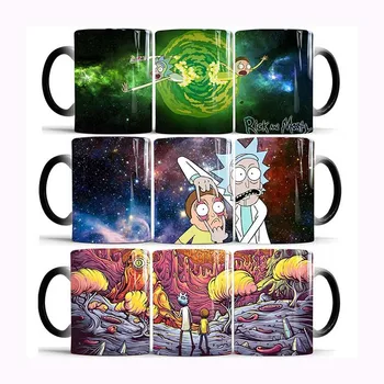 

Hot Sensitive Ceramic Changing Color Mug American Cartoon Rick and Modi Creative Cup Best Gifts for Friends Home Office Supplies