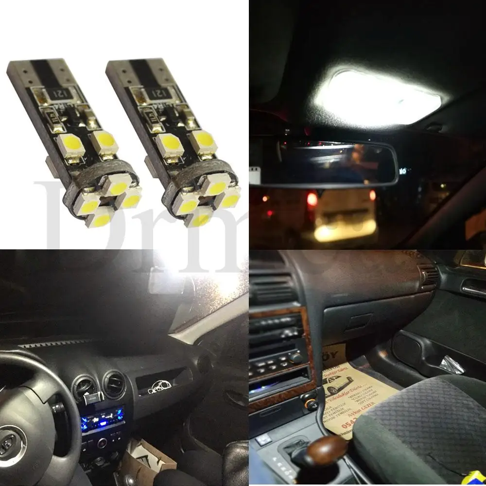 10X автомобильный Led Canbus ксенон белый T10 194 W5W 3528 8 Smd без ошибок внутренний светильник для чтения задний фонарь запасной светильник парковочный светильник