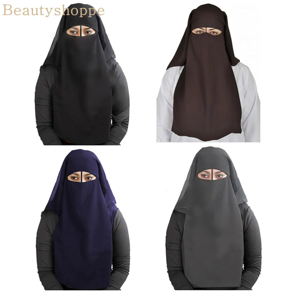 Мусульманский трехслойный шарф &quotАмира&quot Исламский Niqab Burqa чепчик хиджаб Кепка