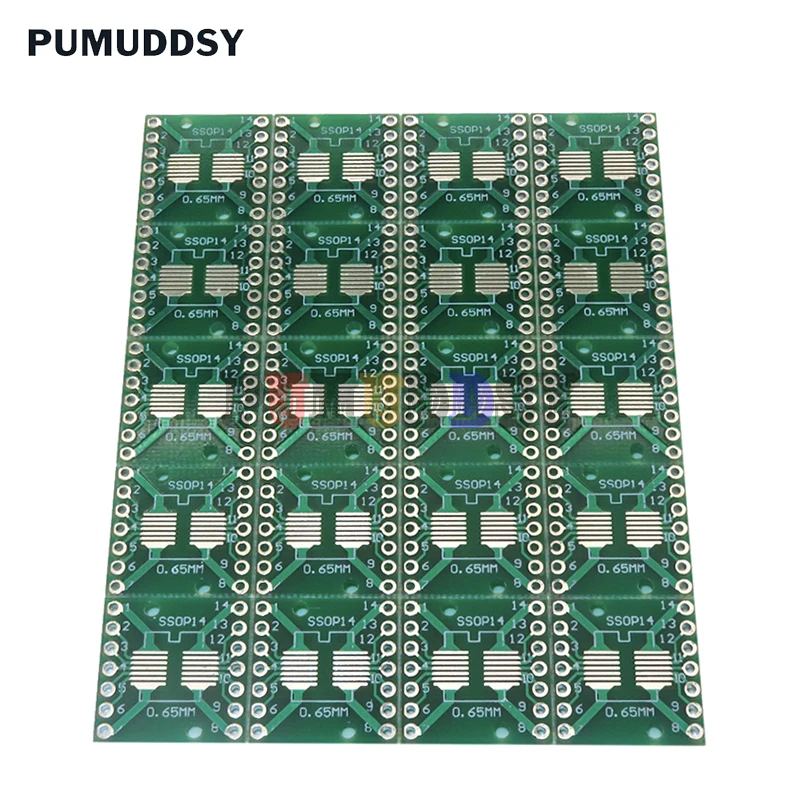 20 шт./лот SOP14 SSOP14 TSSOP14 to DIP14 Pinboard SMD To DIP Adapter 0 65 мм/1 27 мм до 2 54 Pin Шаг печатной платы |