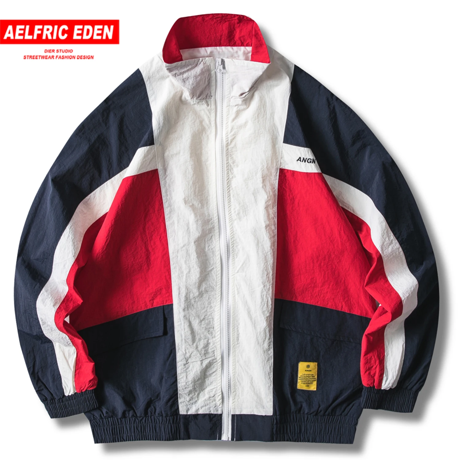 

Aelfric Eden Hip Hop Color Clock Patchwork Men Jackets 2019 Autumn Winter Fashion Casual Streetwear Harajuku Pockets Stand Coats