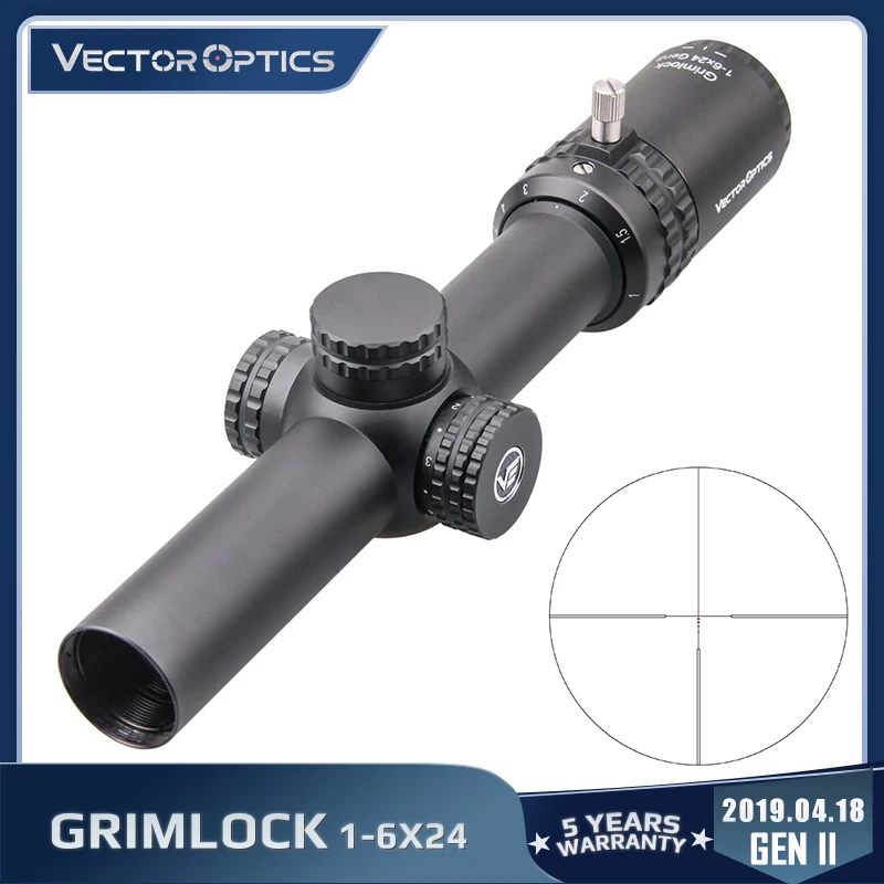 Vector Optics Gen2 Гримлок 1 6x24 BDC (MOA) баллистическая сетка прицела винтовки с подсветкой