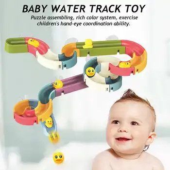 

Suction Cup Baby Bathroom DIY Track Toys Duck Slideway Bath Toy Bathtub Kids Playing Water Games Tool Educational Puzzles