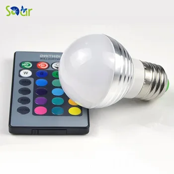 

3W E27 RGB LED Bulb 16 Color LED Spotlight with IR Remote Controller AC85-265V Spot LED Lamp for Home Party Decoration