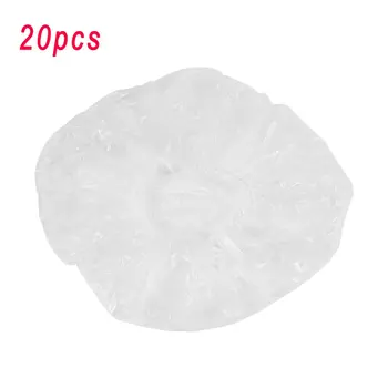 

20pcs Disposable Clear Spa Hats One-Off Elastic Shower Bathing Cap Waterproof Show Hats for Hair Salon Home