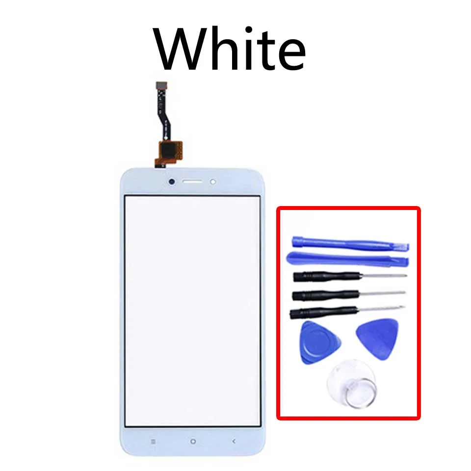 5," для Xiaomi Redmi 5A Redmi5A Сенсорная панель Сенсорный ЖК-дисплей стеклянная линза Панель сенсорный экран дигитайзер - Цвет: White-With tool