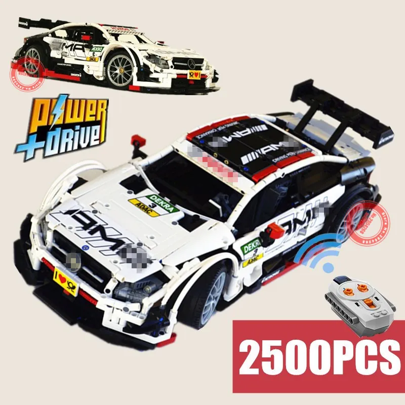 

NEW MOC C63 Sports Car AMG MOC-6687 RC Motor Power Function Vehicle Fit Legoings Technic Building Block Brick Model Kid Toy Gift