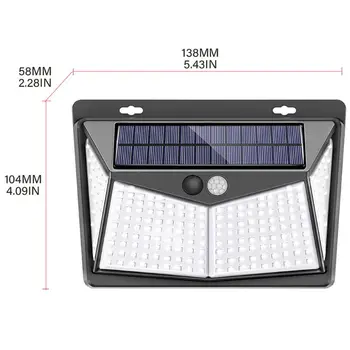 

208 LED Solar Power Light Outdoor Wireless Motion Sensor Wall Light Yard Lamp Q0KF