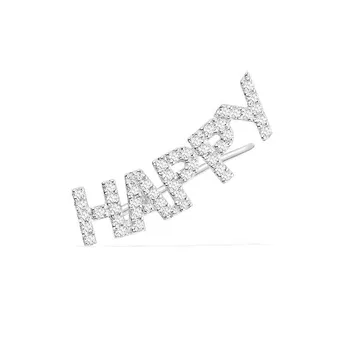 

TIF APN 925 Sterling Silver Stud Earrings, an HAPPY earring, classic versatile minimalist elegant ladies jewelry.