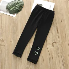 Нижнее белье; весенняя одежда Новинка года; стильные брюки в Корейском стиле с вышивкой в виде сердца и оборками универсальная верхняя одежда для малышей