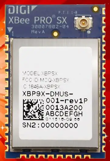 Xbee Pro SX "36317;" 31163; "20256;" 27169; "22359;" XBP9X-DMUS-001