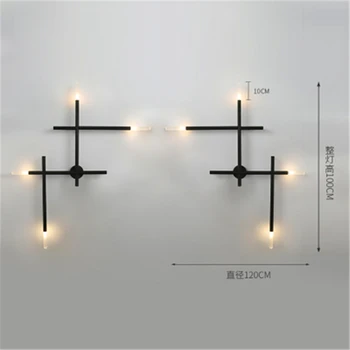 

Vintage LED Wall Lamps Industrial Wind Art Living Room Aisle Bedside Lamp Bedroom Cross Generation Iron LED Wall Lights Fixtures