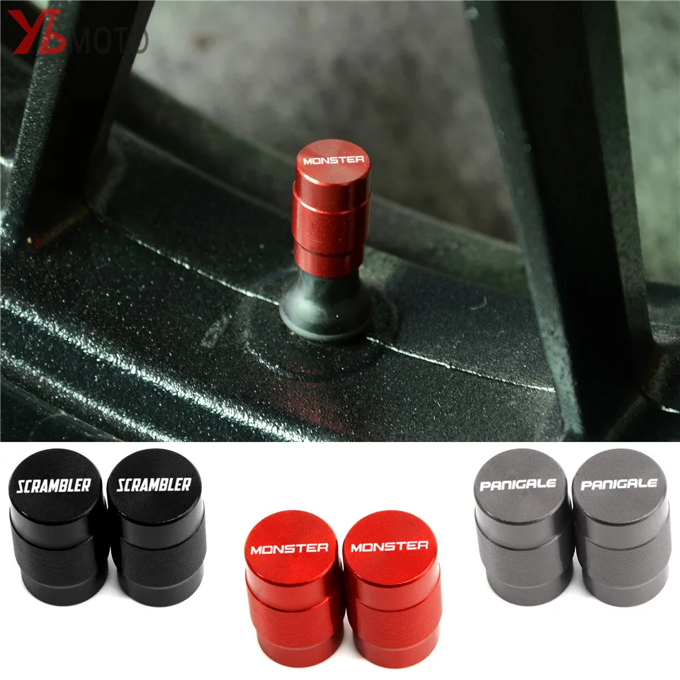 Wheel Tire Valve Caps For DUCATI MONSTER 600 620 848 696 796 1200 1100