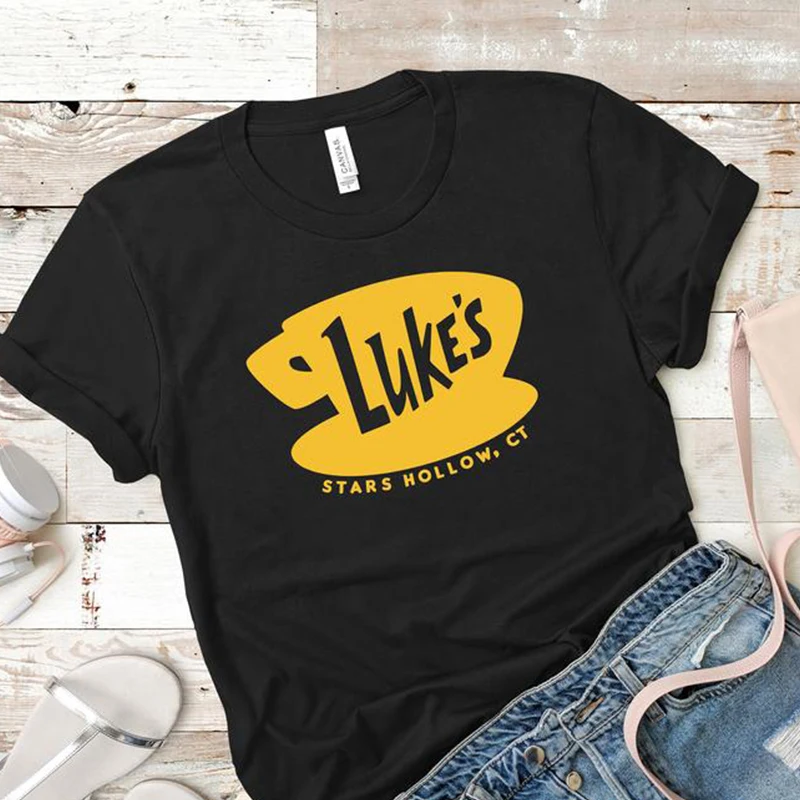 

Luke's Stars Hollow Woman's Tshirt Girls Tv Shows Women T-shirt Tumblr Fashion Streetwear Tops Cotton Tee Dropshipping