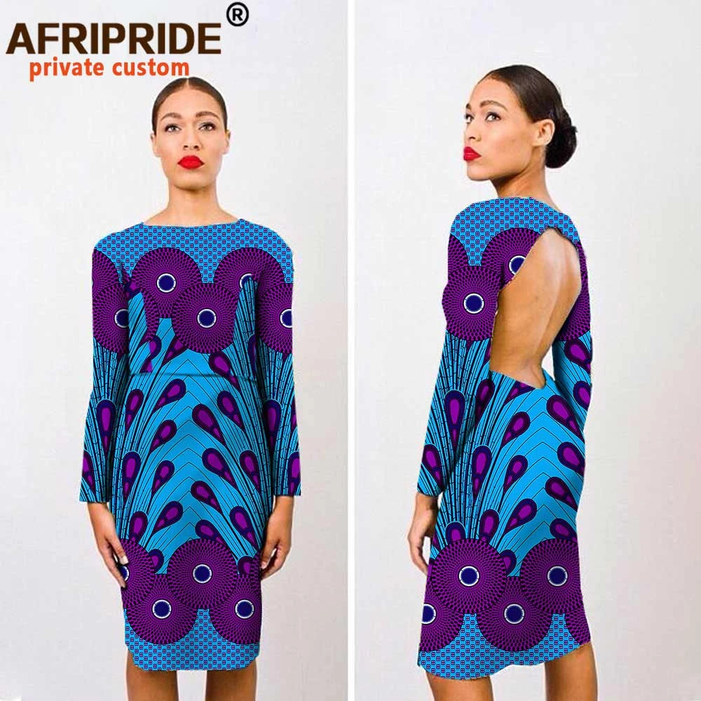 open back african print dresses