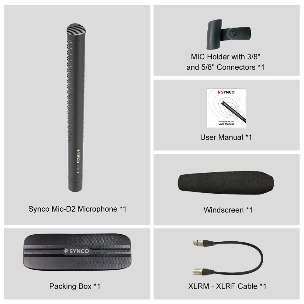 Hyper-Cardioid конденсаторный микрофон Synco Mic-D2