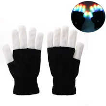 Креативный дизайн осветительные рукавицы светодиодные перчатки мигающие Светящиеся перчатки для Rave вечерние диско подарок#22