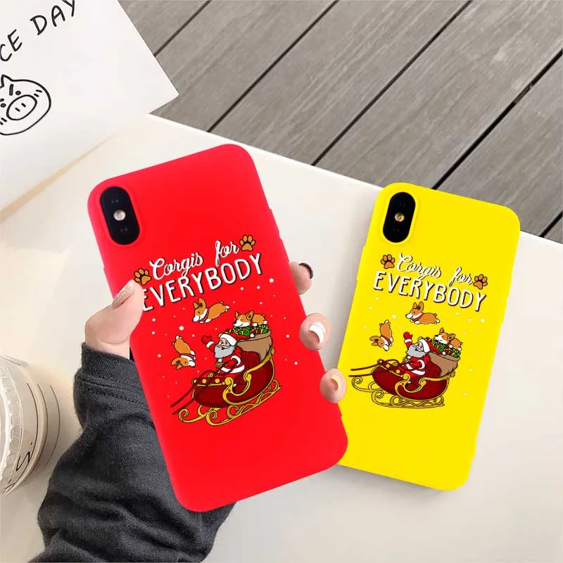 Чехол для телефона с надписью Merry Christmas iPhone XR XS Max X 6 6S 7 8 Plus Gorgi Santa Claus Sledge чехол