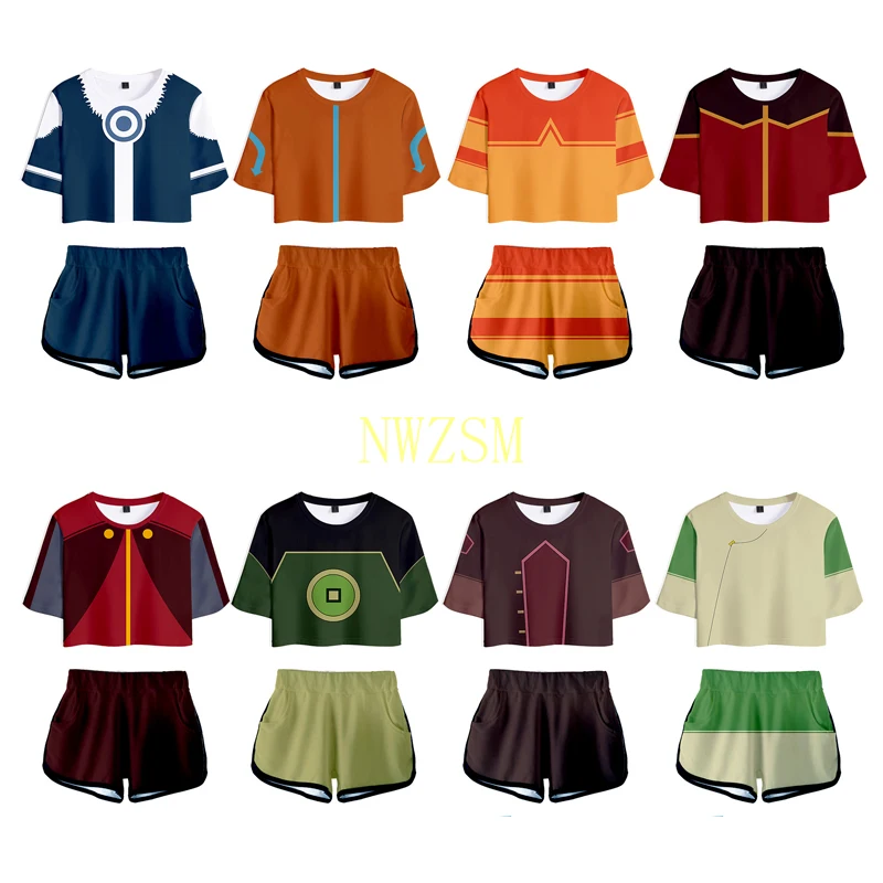 Аниме Аватар: Последний Airbender Косплей Костюм Aang Katara Sokka Azula TophBeifong Iroh Женский
