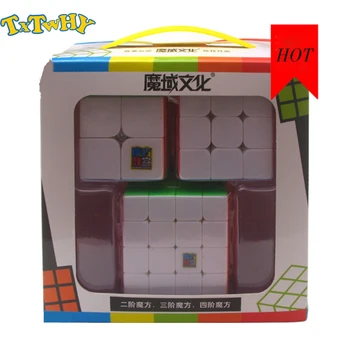 

Moyu MofangJiaoshi 2x2 3x3 4x4 Competition Magic Cube Set 3pcs Cubing Classroom Speed Cubes Puzzles Toys For Children