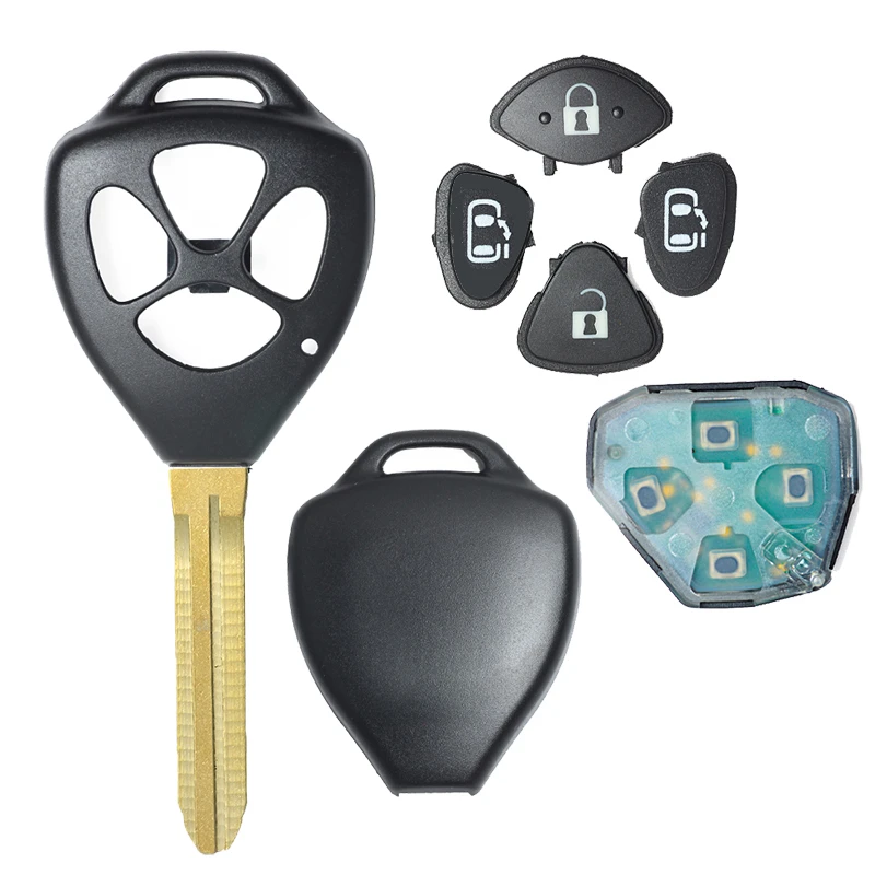 KEYECU Высокое качество Замена дистанционного ключа-4 кнопки и 314,3 МГц Частота и 4D67 чип с Uncut Blade-FOB для Toyota Alphar