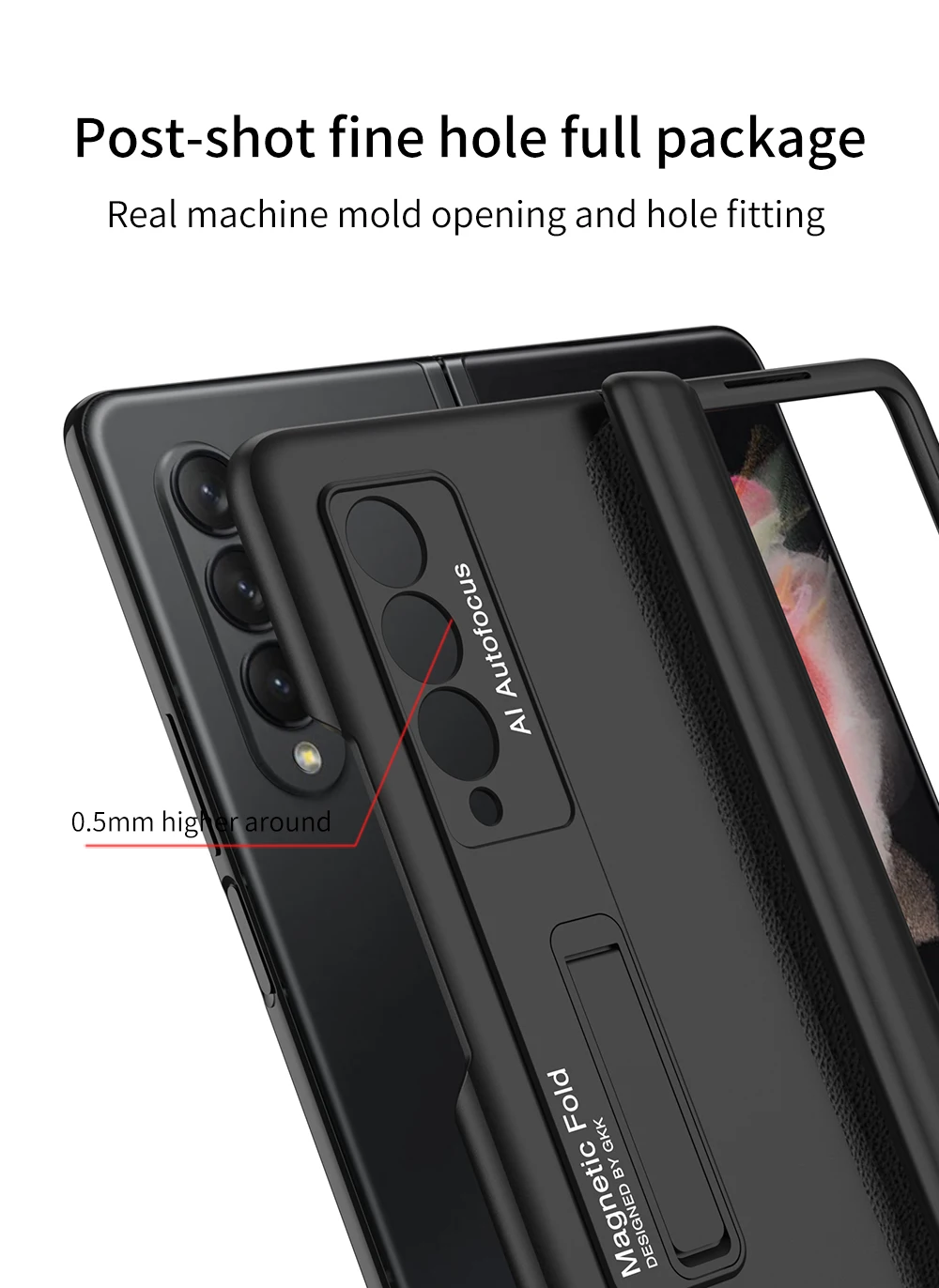 GKK Magnetic Frame Plastic Case For Samsung Galaxy Z Fold 2 3 5G Stand All-included Hard Cover For Samsung Z Fold Flip 3 Case galaxy z flip3 case