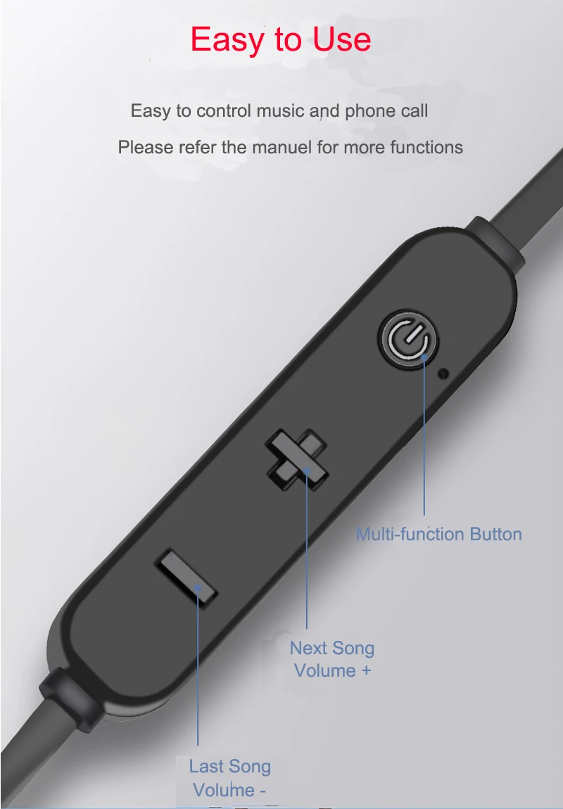 Magnetic Wireless Bluetooth Earphone Stereo Sports Sweatproof Earbuds Wireless in ear Headset with Mic for iPhone for Samsung