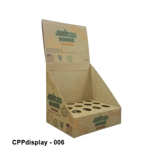 Paper printed counter small display boxes packaging boxes for retail pre roll cbd store custom preroll display box 4