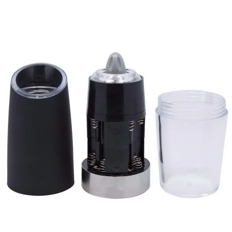 Automatic Electric Pepper Grinder LED Light Salt Pepper Grinding Bottle Ceramic Kitchen Seasoning Grind Tools Salt Mills