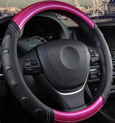 Яркая ПУ кожа крышка рулевого колеса автомобиля массаж Спорт авто чехол на рулевое колесо автомобиль Стайлинг украшение 38 см - Название цвета: style6