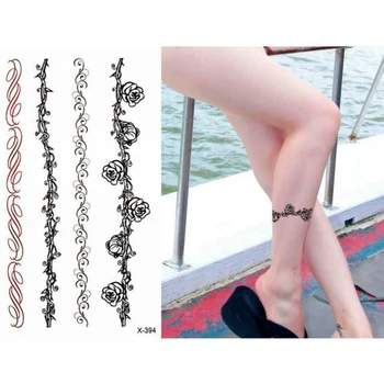 

Side Vine Wristband Waterproof Tattoo Sticker Temporary Tatoo Bracelet Body Art Arm Girl Women Fake Tattoos Flash Tatto Tatuaje