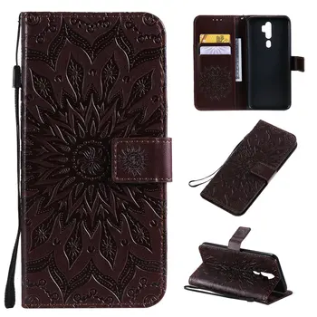 

3D Embossing Leather Flip for OPPO A5 2020 Case OPPO A 5 2020 Wallet Cover Shockproof for Funda Oppo A9 2020 Case A 9 9A 5A Skin