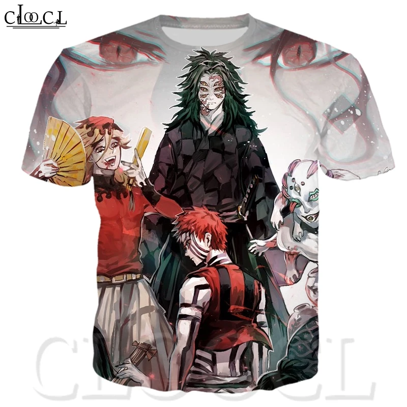 Мужская футболка с объемным принтом CLOOCL Kimetsu No Yaiba Demon Slayer Повседневная летняя
