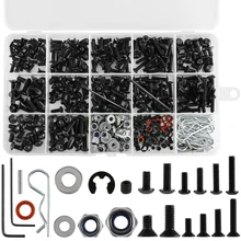 

522pcs Socket Bolt set Hex Button Head Screw Round Cap Head Screws Bolts and Nuts Assortment Kit with Storage Box