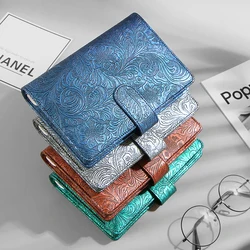 Classeur à 6 anneaux en cuir PU à clipser, couverture en métal, pour carnet A5 et A6, à feuilles mobiles, papeterie pour Journal 