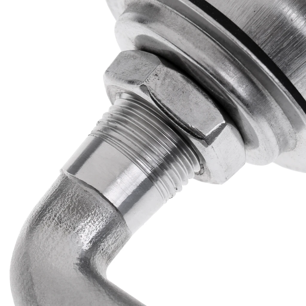 Marine Boat Flush Mount Fuel Gas Tank Vent 90° Heavy Duty Stainless Steel for 5/8