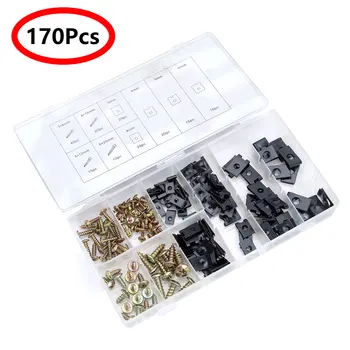 

170pcs Screw & U Type Fender Panel Retaining Clips Assortment Kit Fastener Industrial Products & Tools Metal Screw Sets